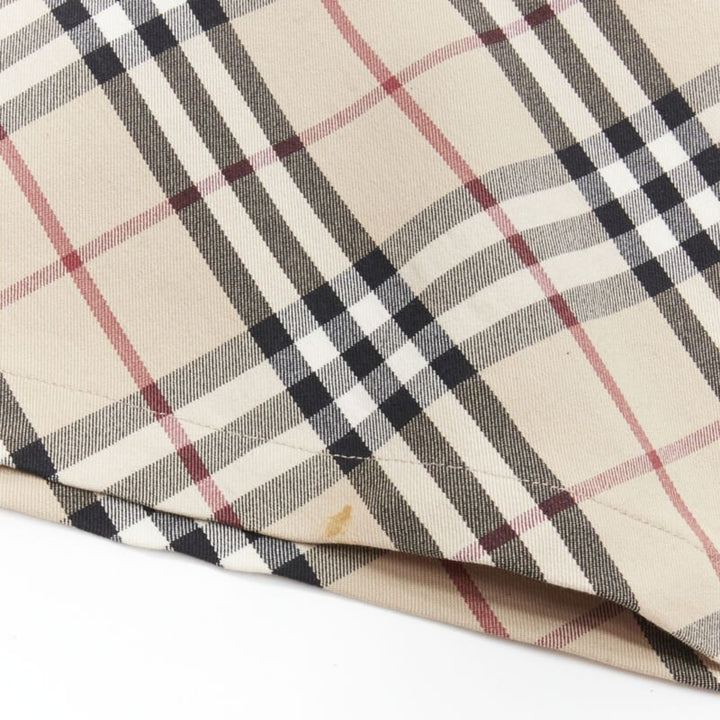 BURBERRY LONDON House Check brown signature mini skirt UK6 US4 S