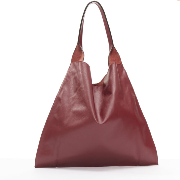 LD COELINE Phoebe Philo 2016 Medium Shopper burgundy black envelop pocket bag