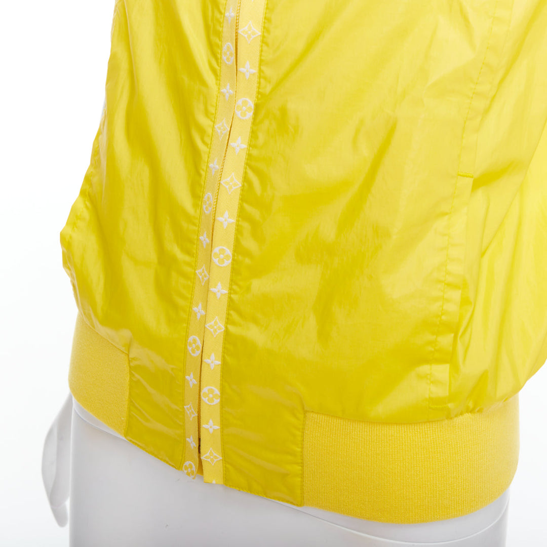 LOUIS VUITTON 2009 yellow monogram short sleeve zip up  jacket FR36 S
