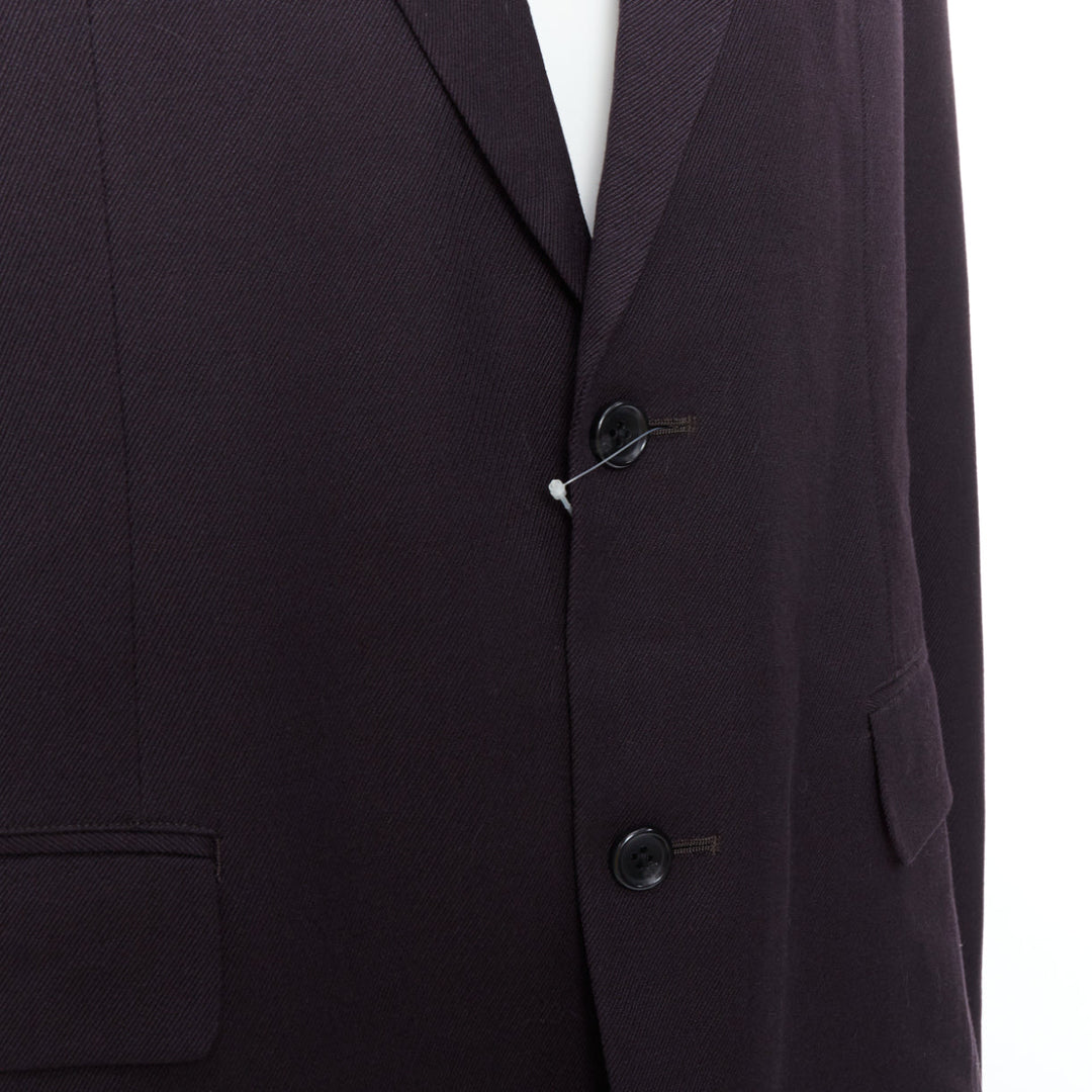 YOHJI YAMAMOTO Y's black wool cotton twill flap pocket blazer JP3 L