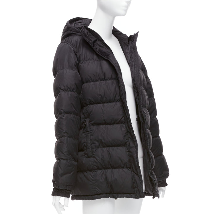 PRADA Sports black nylon down filled hooded puffer jacket IT40 S