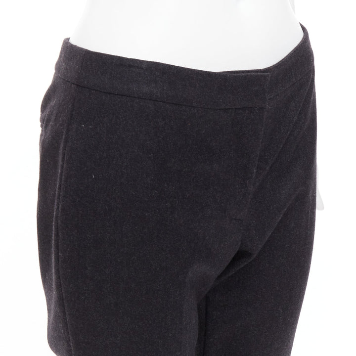 ALEXANDER MCQUEEN 2019 grey wool tapered bootcut pants IT38 XS