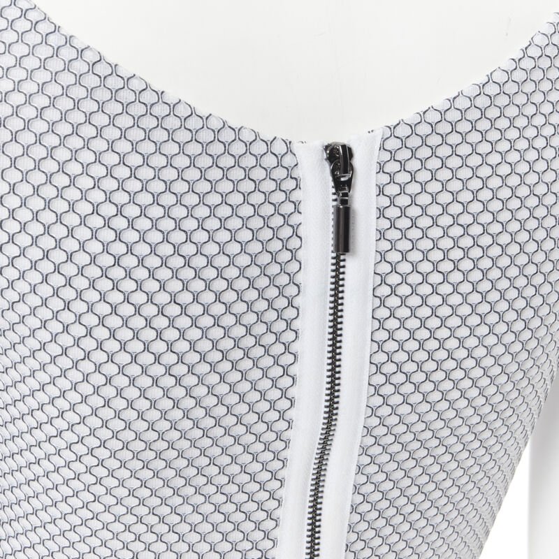 MATICEVSKI 2016 Petal Bodice honeycomb textured sleeveless crop top AU8 XS