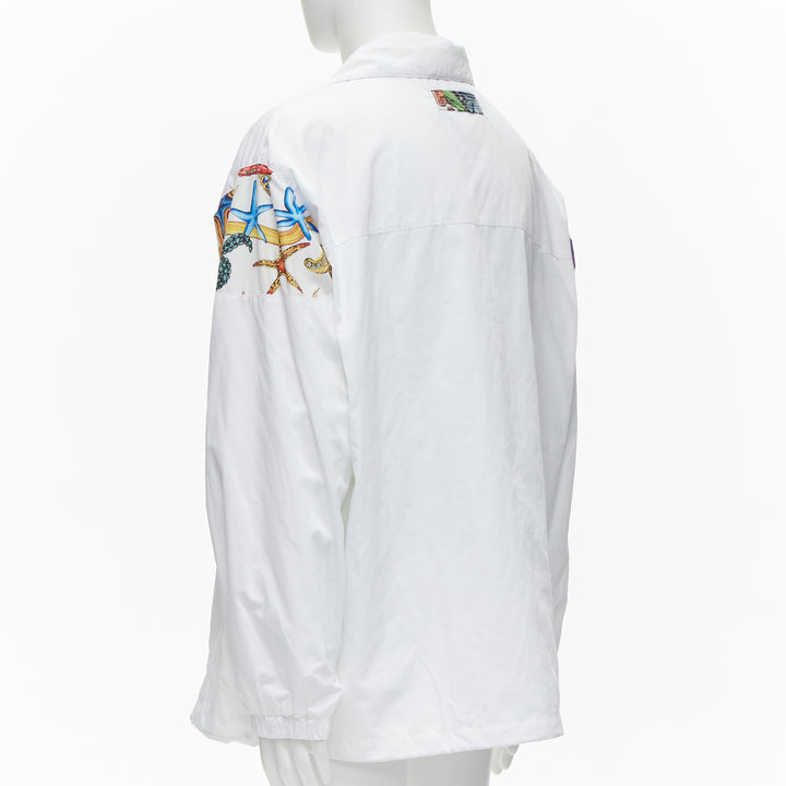 VERSACE 2021 Tresor De La Mer Runway white starfish track jacket IT50 L