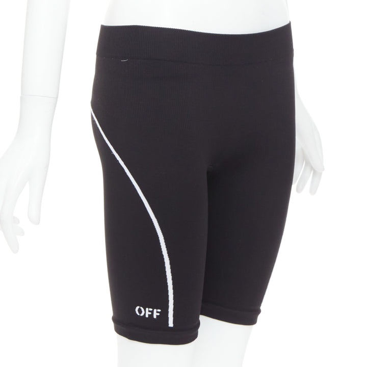 OFF WHITE Athleisure Virgil Abloh eco friendly black cyclist shorts M