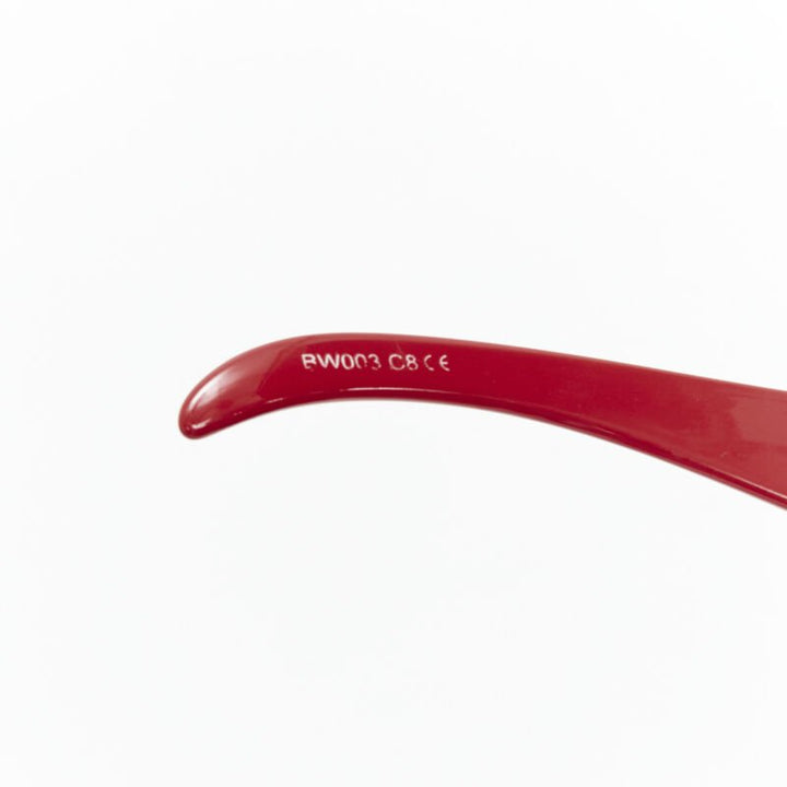 rare BERNARD WILLHELM LINDA FARROW PW003 red mould nose masked sunglasses