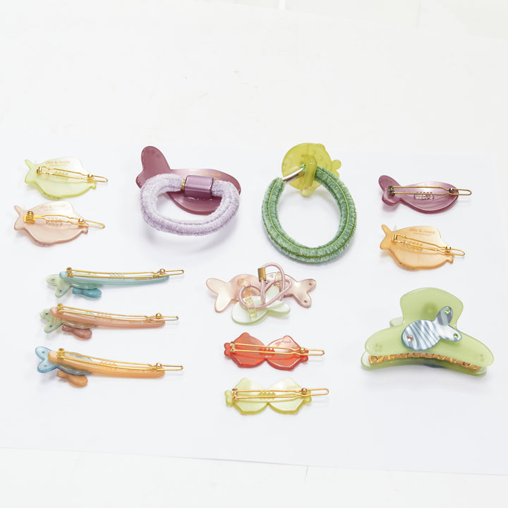 CHIC & MODE Alexandre Zouari crystal fish hair clamp clip tie X13
