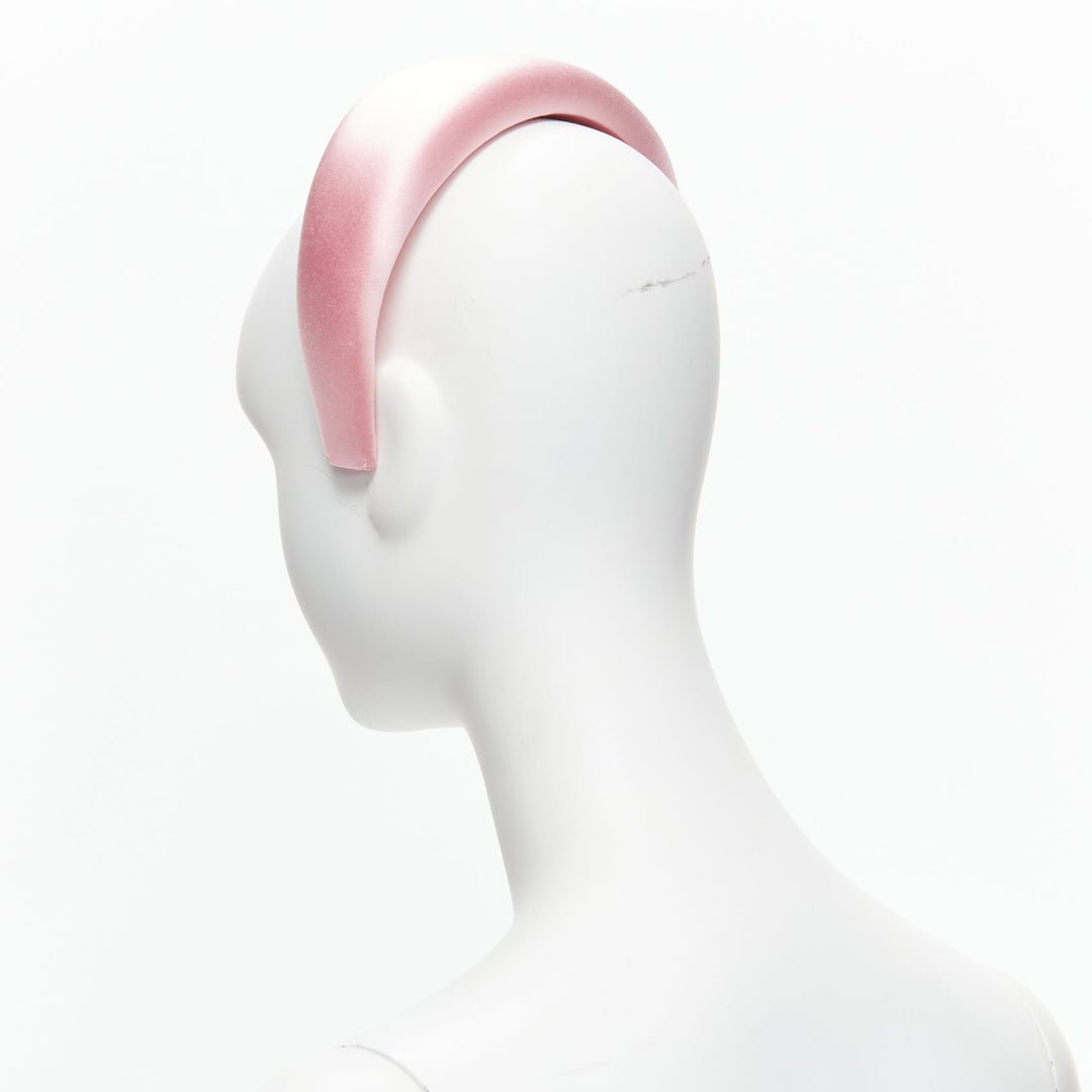 PRADA Alice light pink satin oversized padded puffy headband