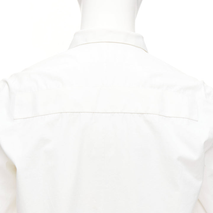 GIVENCHY Riccardo Tisci white cotton band applique shirt EU39 M