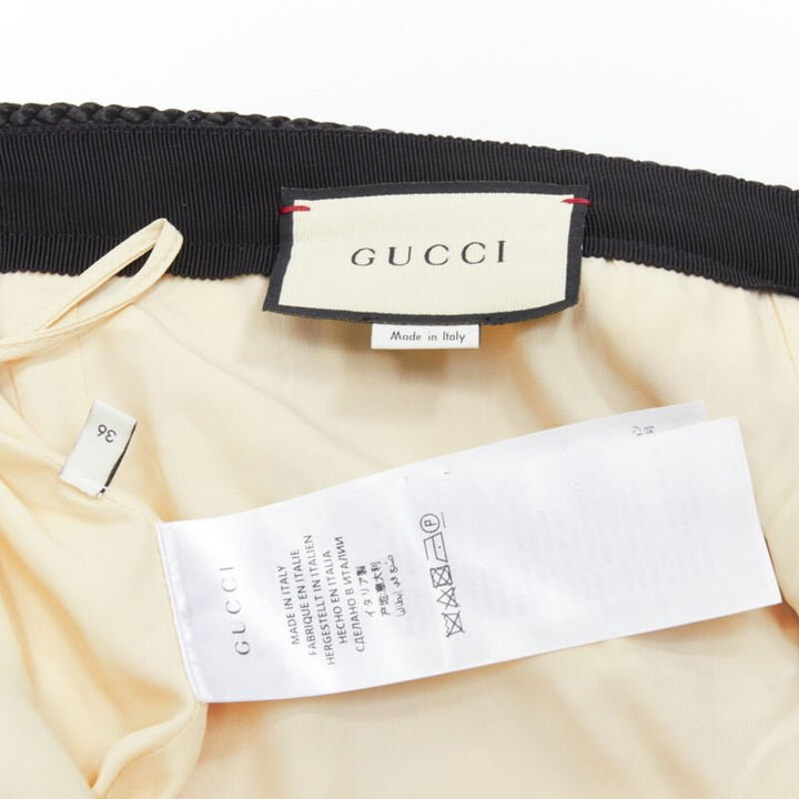 GUCCI red beige checkered tweed gold tone GG button mini skirt IT36 XXS
