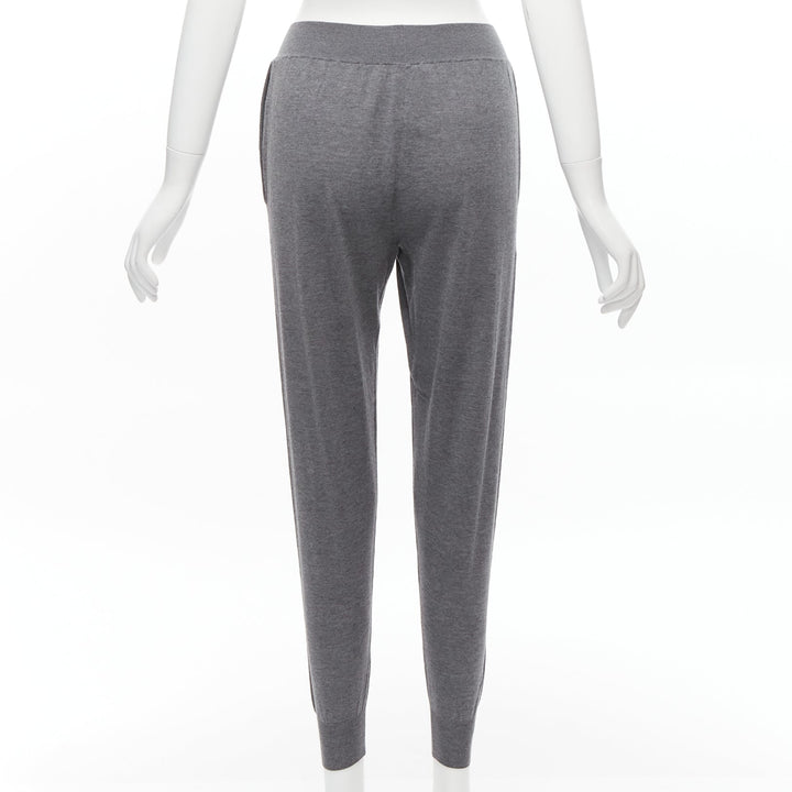 STELLA MCCARTNEY 2016 grey wool blend mid waist casual knitted pants IT36 XXS