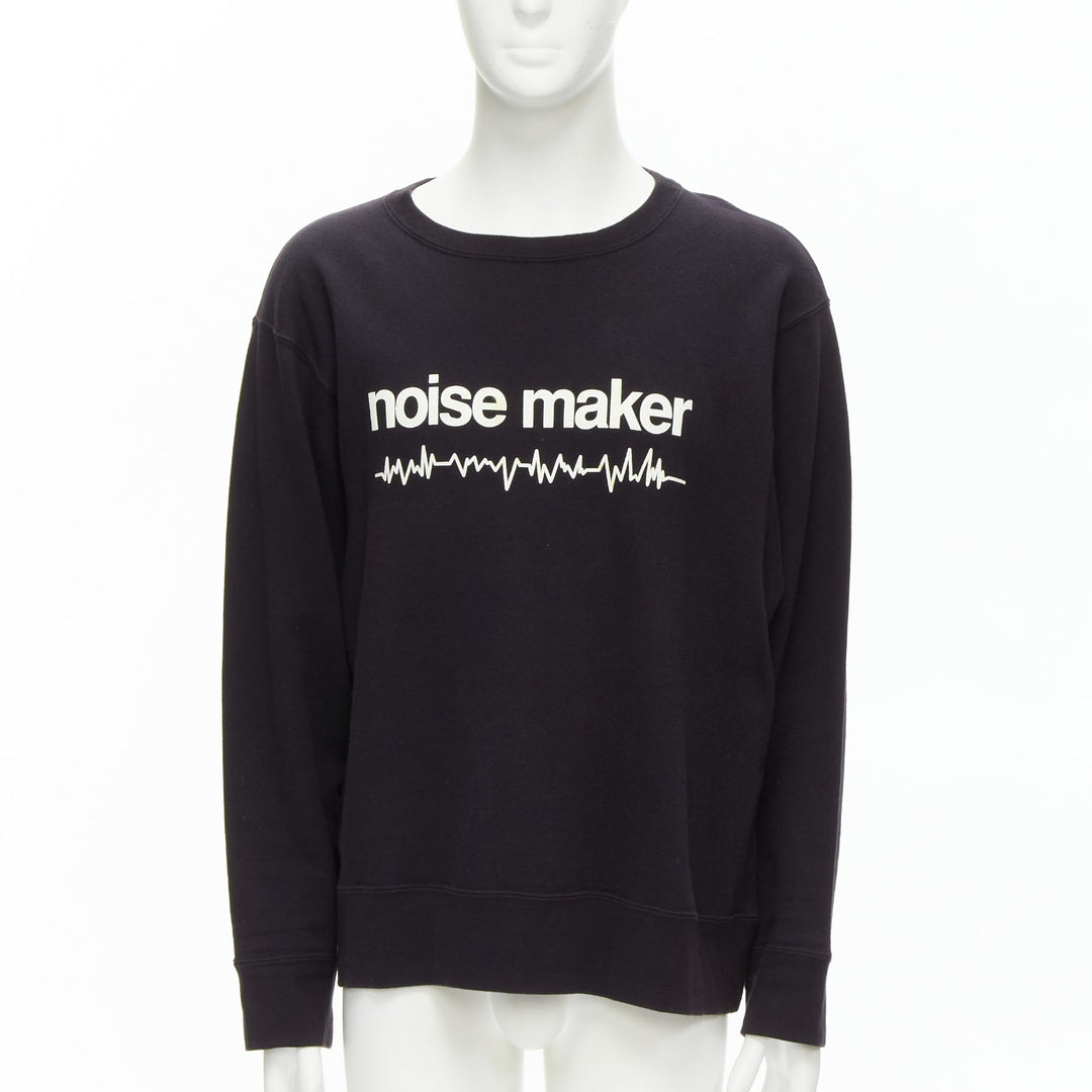 UNDERCOVER 2023 black cotton noise maker graphic crew neck sweatshirt JP3 L