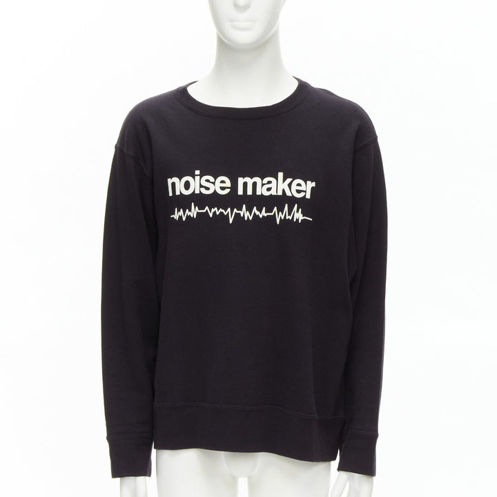 UNDERCOVER 2023 black cotton noise maker graphic crew neck sweatshirt JP3 L
