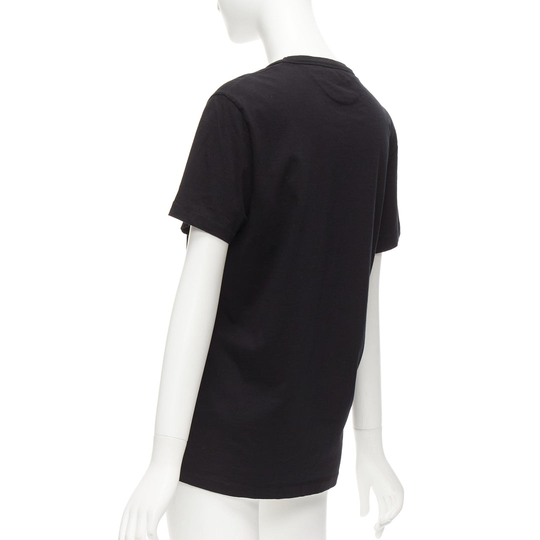 TOM FORD black TF logo embroidered pocketed round neck tshirt IT46 XL