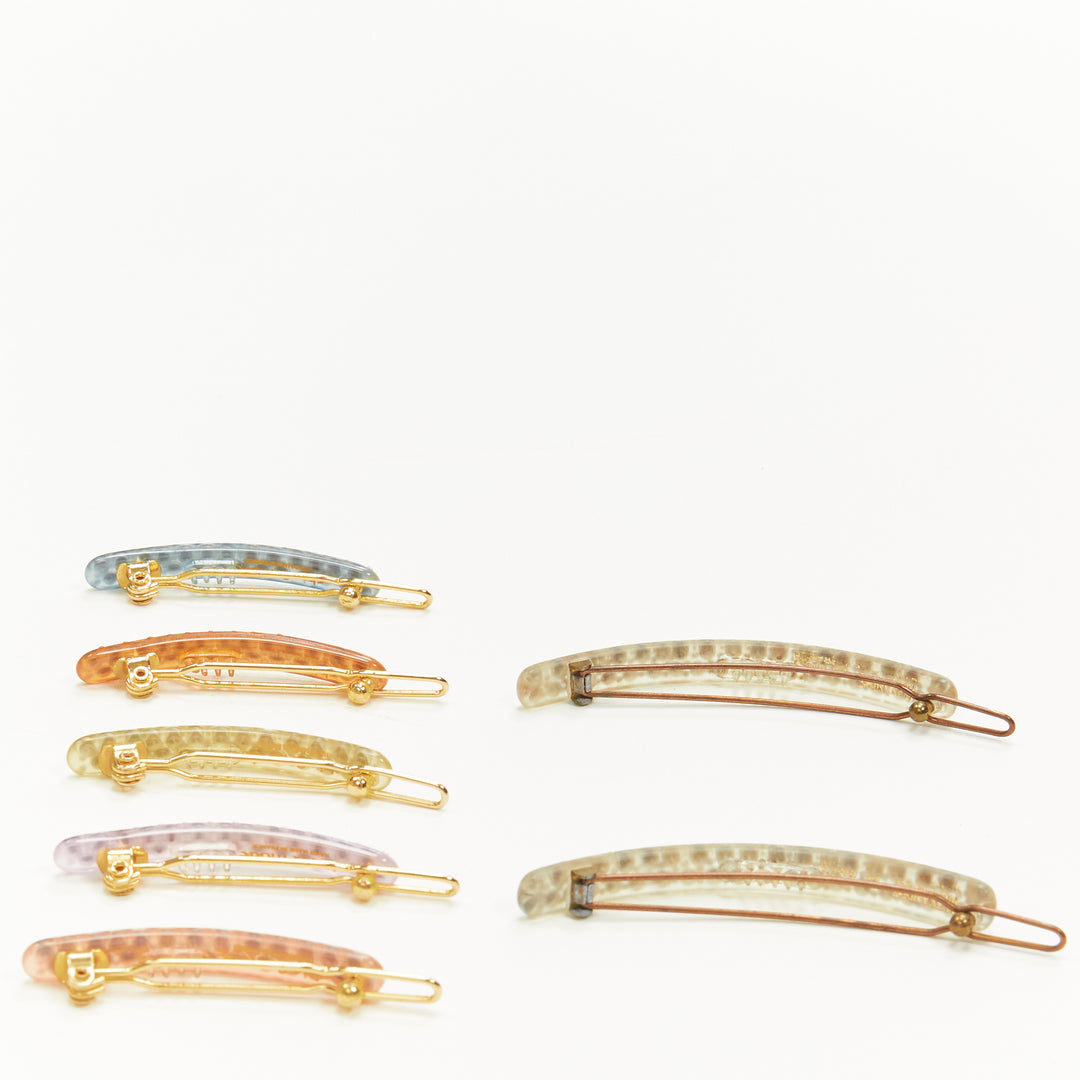 CHIC & MODE Alexandre Zouari colourful crystal embelished skinny bar clip X7