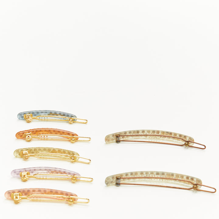 CHIC & MODE Alexandre Zouari colourful crystal embelished skinny bar clip X7