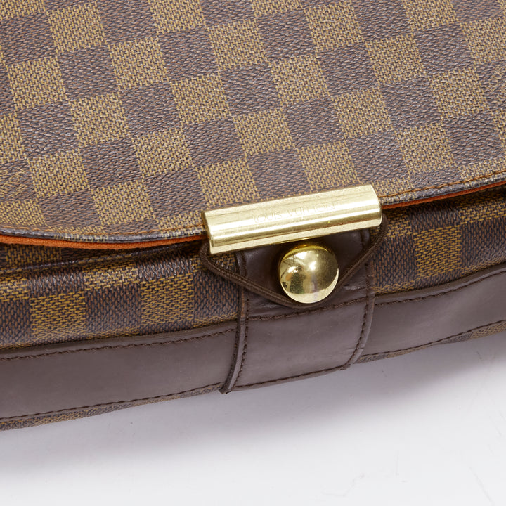 LOUIS VUITTON Bastille Ebene brown Damier LV logo canvas messenger crossbody bag