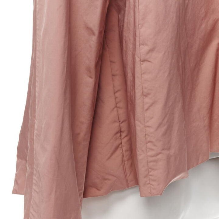 MARNI dusty blush pink polyamide nylon spread collar blazer jacket IT40 XS