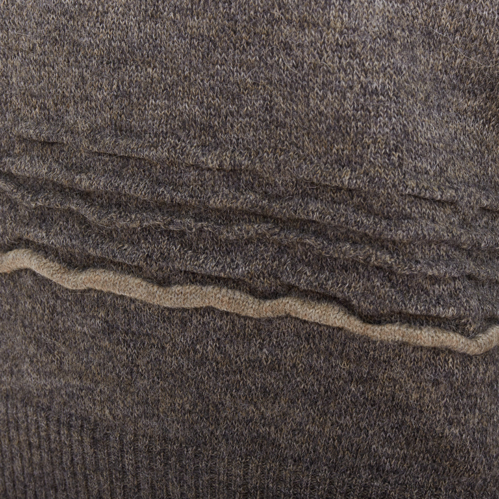 GIORGIO ARMANI grey alpaca mohair blend applique crew sweater