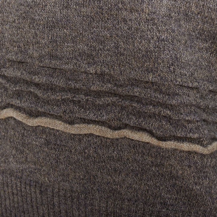 GIORGIO ARMANI grey alpaca mohair blend applique crew sweater