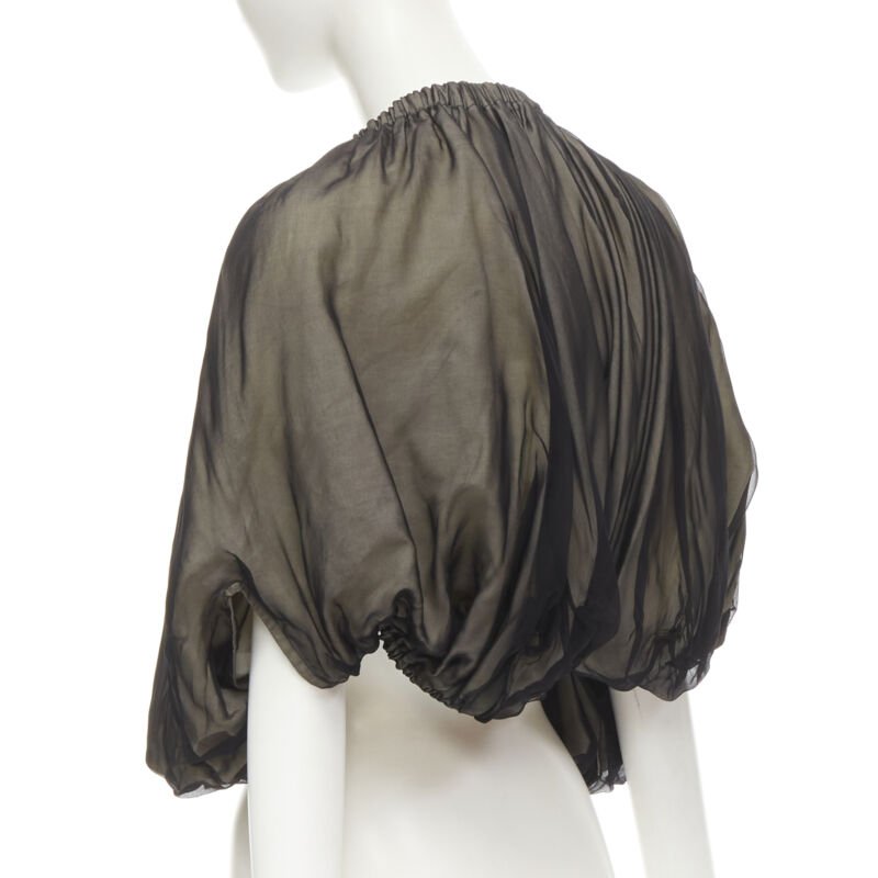 COMME DES GARCONS 1993 Vintage black voluminous shrug Cindy Sherman