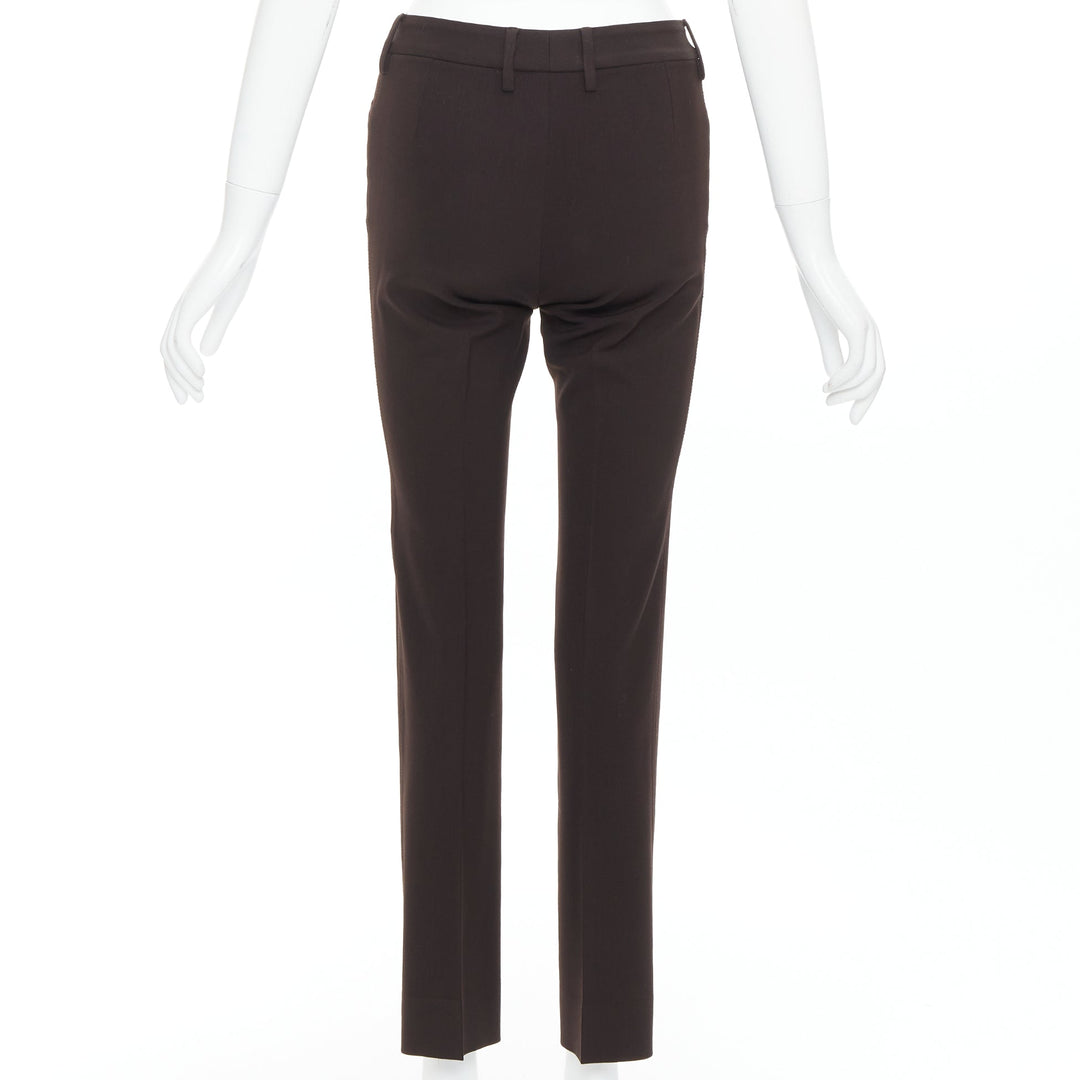 DOLCE GABBANA Vintage dark brown cropped pants IT36 XXS