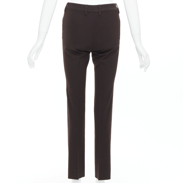 DOLCE GABBANA Vintage dark brown cropped pants IT36 XXS