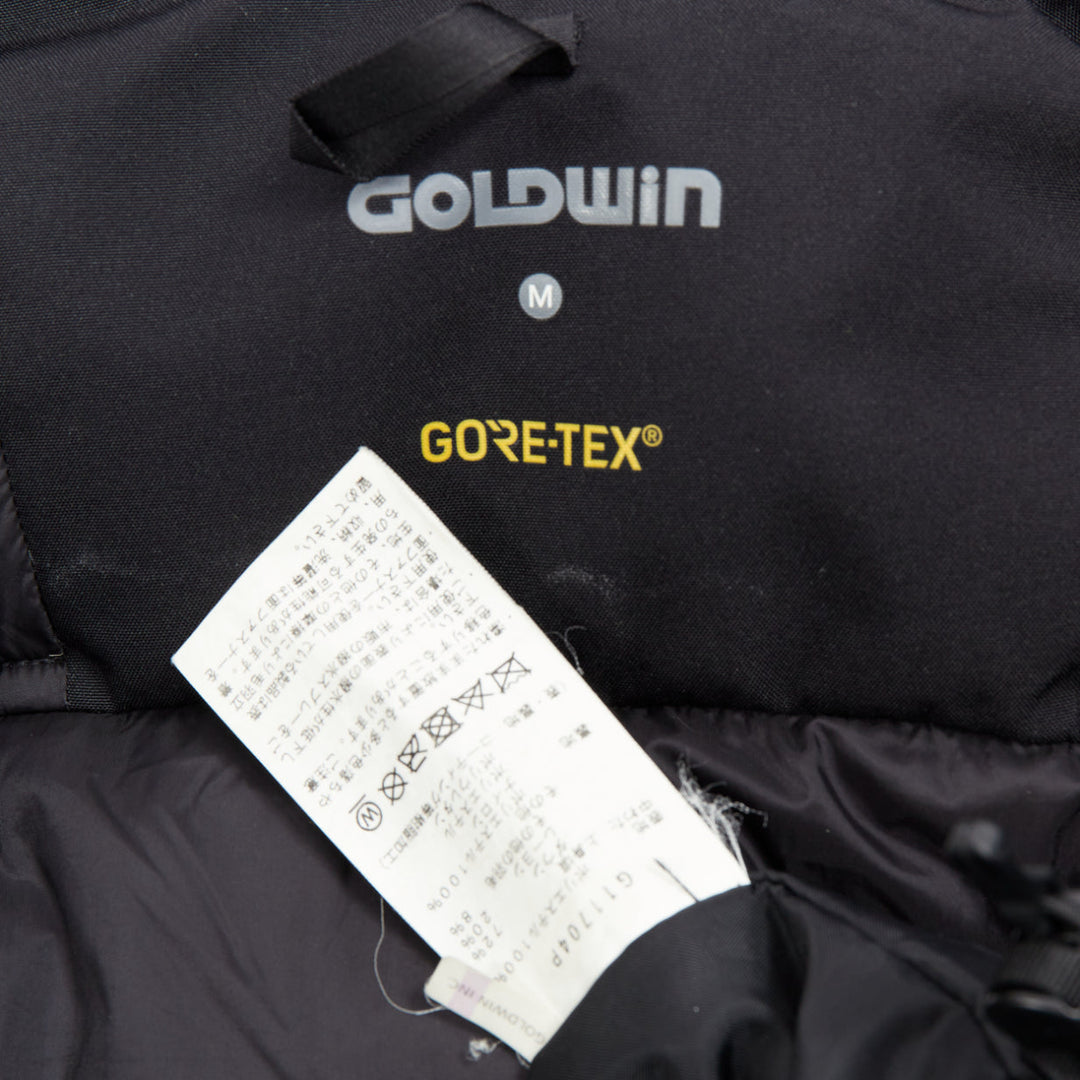 GOLDWIN black goretex padded logo zip pockets ski jacket M