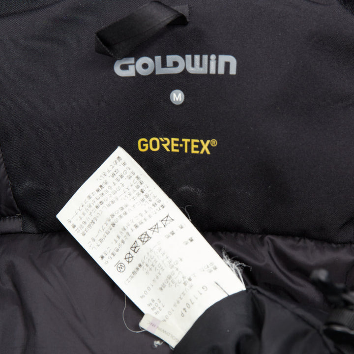 GOLDWIN black goretex padded logo zip pockets ski jacket M