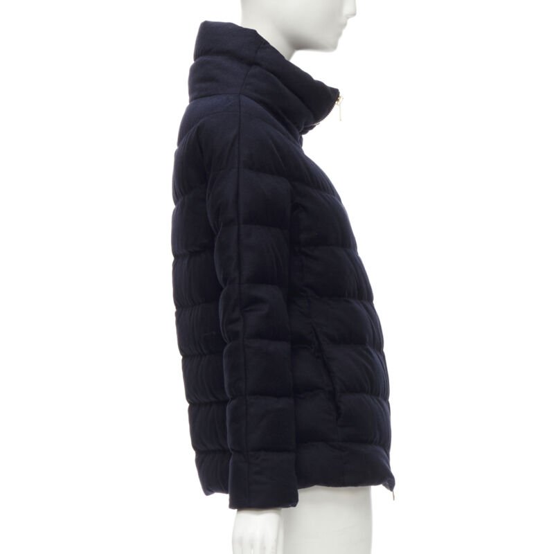 HERNO light weight goose down water repellent navy puffer jacket IT38 XS