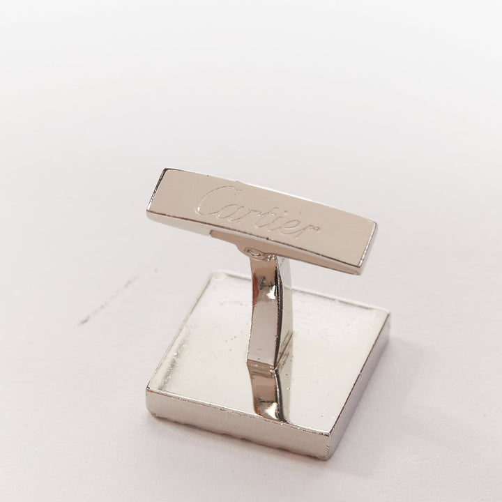 CARTIER C de Cartier Decor  925 sterling silver monogram square cufflinks