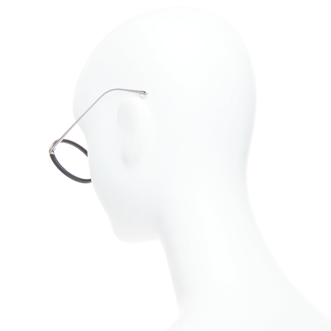 LINDA FARROW LFL239/21 black matte acetate round optical glasses