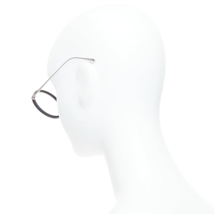 LINDA FARROW LFL239/21 black matte acetate round optical glasses