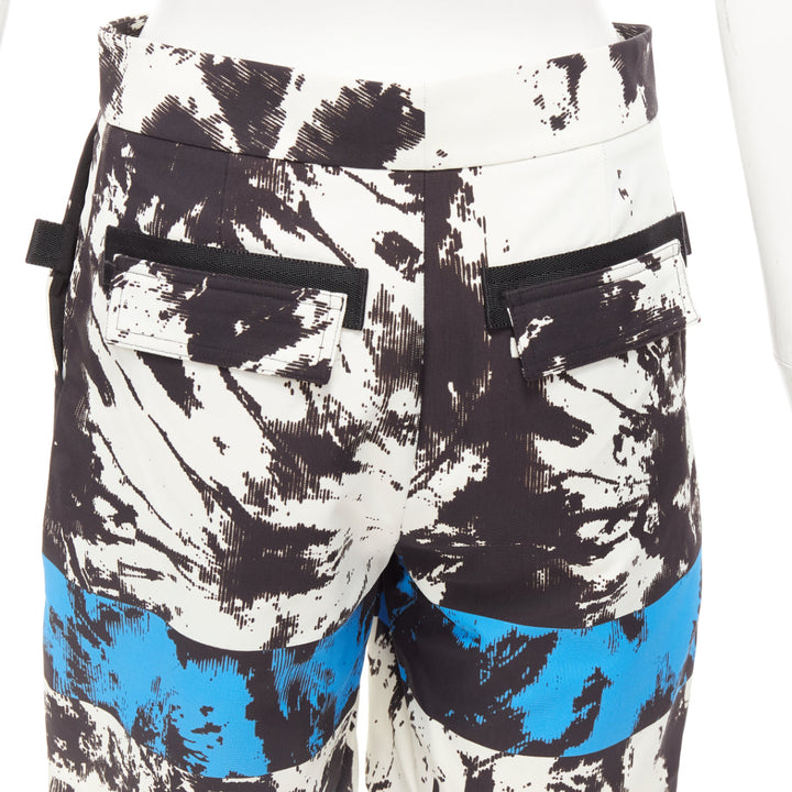 ALEXANDER WANG Runway  blue black white geometric Bermuda shorts US0 XS
