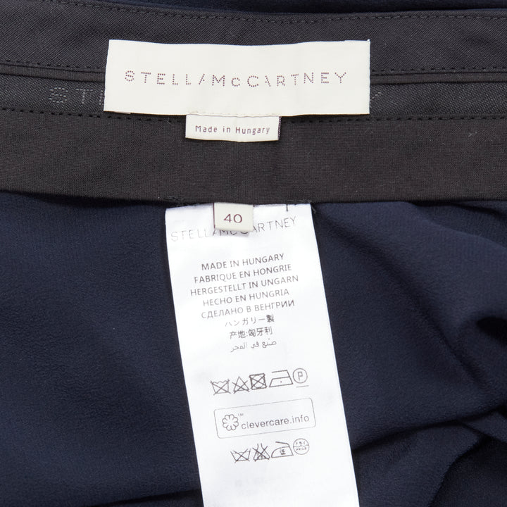 STELLA MCCARTNEY 100% silk patch stripes reggae drop crotch harem pants IT40 S