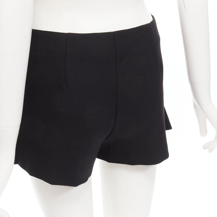 RED VALENTINO black frilly ruffle hem mid rise shorts skirts skorts IT38 XS
