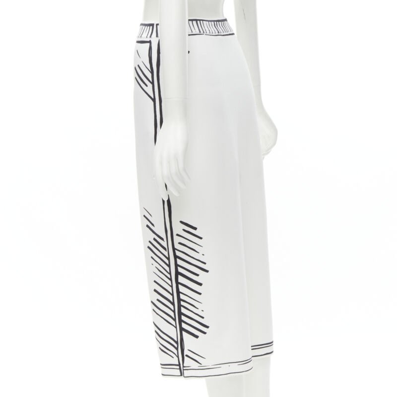 FENDI 2022 Joshua Vides California Sky black white comic marker skirt IT44 M