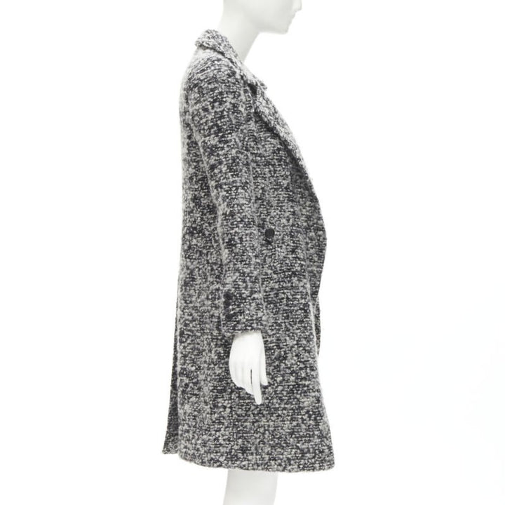 DIOR HOMME AW 2009 Hedi Slimane grey wool boucle coat XXS JP38