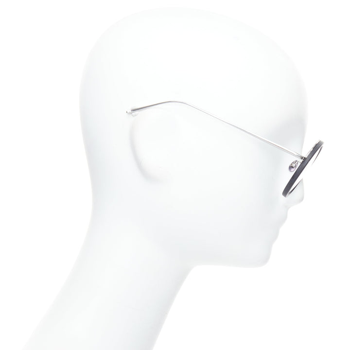 LINDA FARROW LFL239/21 black matte acetate round optical glasses