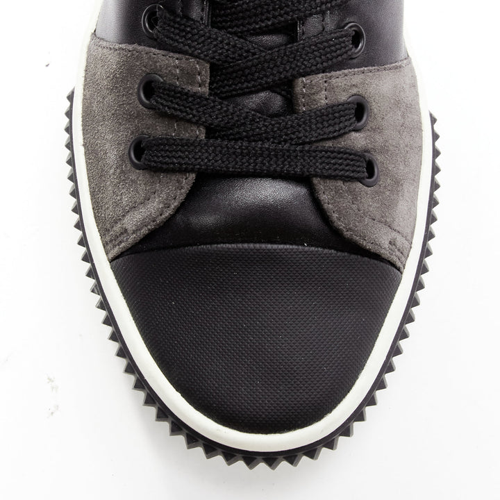 PRADA Stratus black grey suede leather low top sneakers UK5.5 EU39.5
