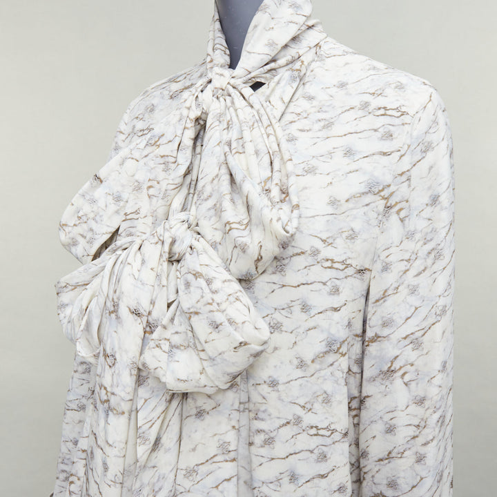 FENDI FF Karligraphy off white monogram marble print midi dress IT42 M