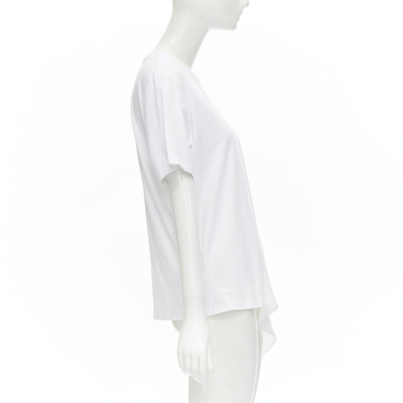 VVB VICTORIA BECKHAM 100% cotton polyester insert asymmetric t-shirt S