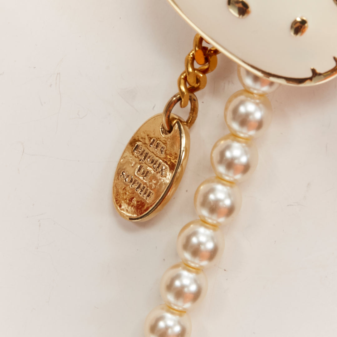 LE BIJOUX DE SOPHIE Hello Kitty pearl cake bow necklace