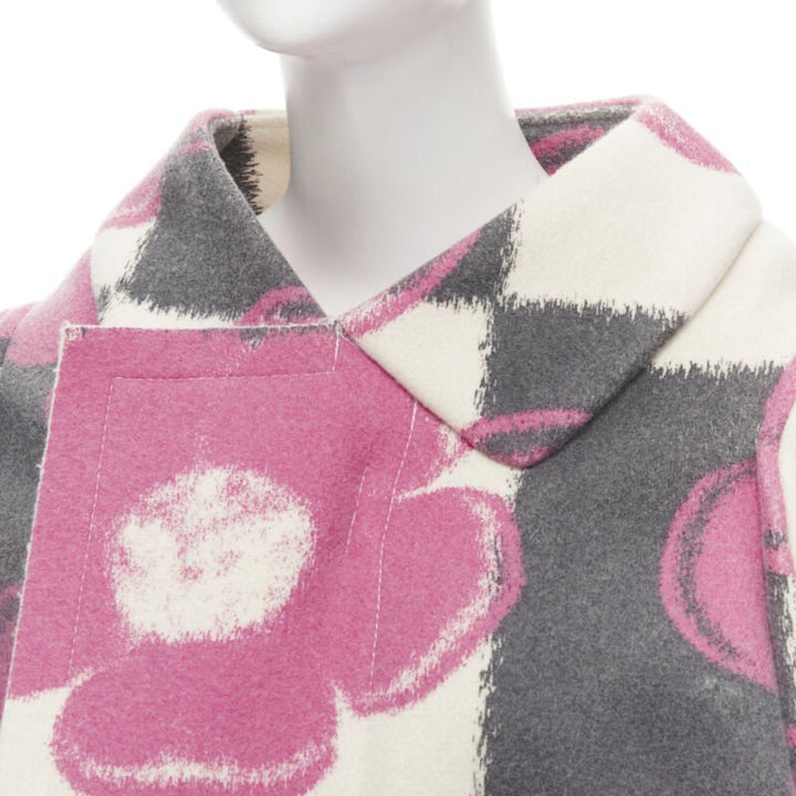 rare COMME DES GARCONS 2012 Runway 2D Flat Packed Doll floral checkered set XS