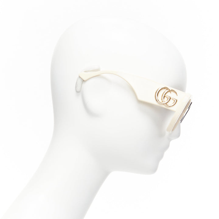 GUCCI GG0956S black cream cruella bicolor square oversiezd sunnies