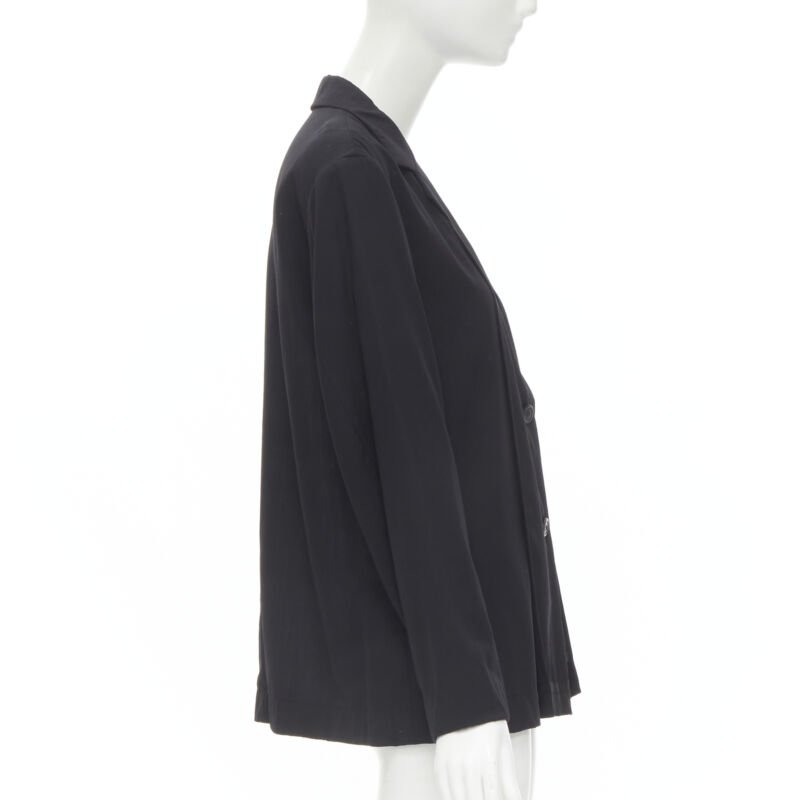 ISSEY MIYAKE lightweight wool nylon flap placket relaxed casual blazer L