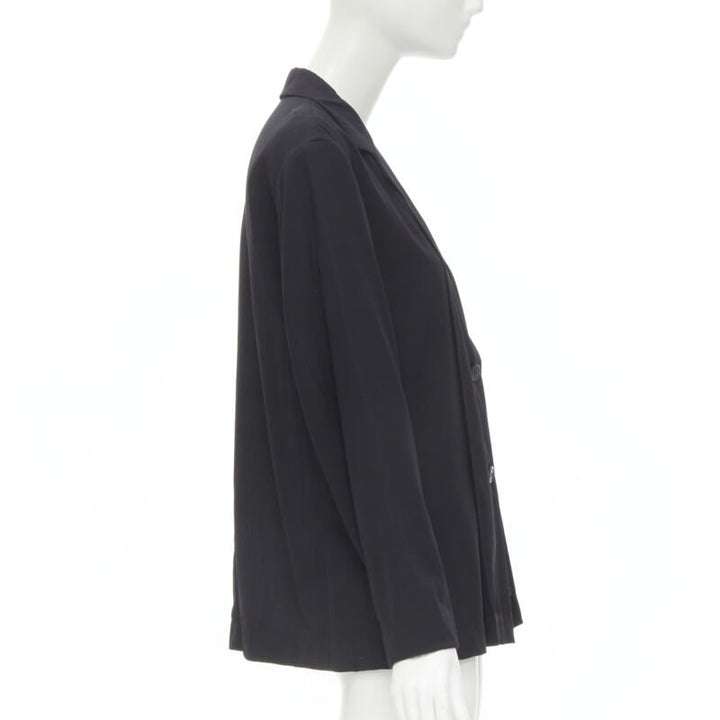 ISSEY MIYAKE lightweight wool nylon flap placket relaxed casual blazer L
