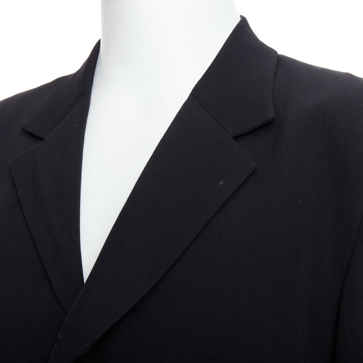 YOHJI YAMAMOTO black wool shoulder padded oversized boxy blazer M