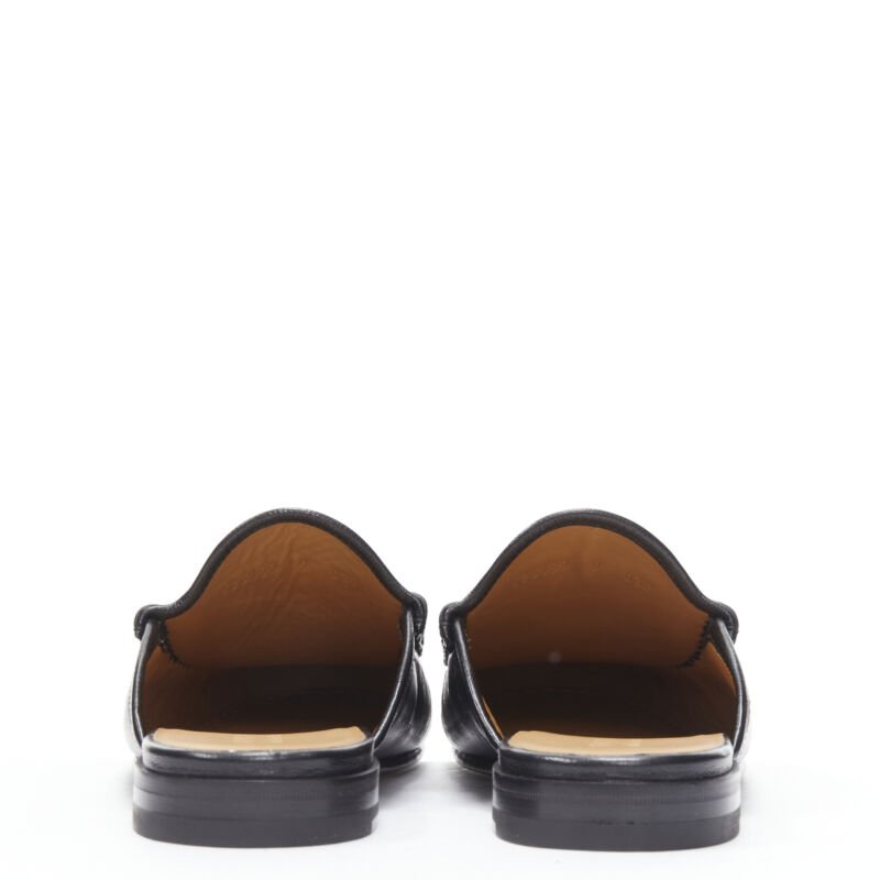 GUCCI Quentin Nero black leather gold Horsebit slip on loafer UK9 US10 EU43