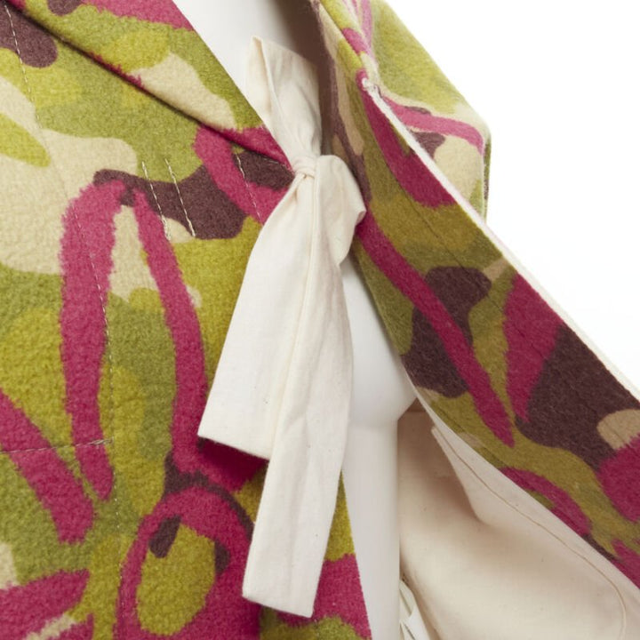 rare COMME DES GARCONS 2012 Runway 2D Flat Packed Doll green camo pink set S